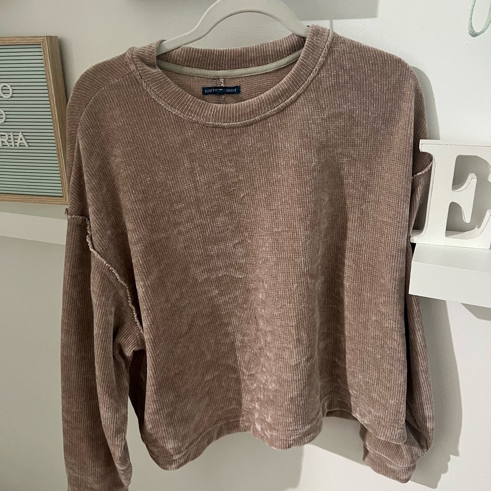Dusty pinkish brown southern marsh sweater